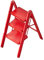 AHDFY alu Leiter klappbar beidseitig trittleiter 3 Stufen, Step Ladder for Home, Tragkraft 200kg, Trittleiter mit Anti-Rutsch-Pedal, Rot,Rot