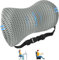 AgoKud Lendenkissen, Memory Foam Lendenwirbelstützkissen für Bürostuhl und Autositz, Rückenkissen mit Verstellbarem Gurt, Ergonomisches Design für Lendenwirbelbett, Linderung von Rückenschmerzen