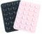 Devenirriche Silicone Suction Phone Case Mount, 2 Pcs sticky Suction Cup phone holder Non Slip Suction Cup Phone Mount for Car and Home Use (Black, Pink)