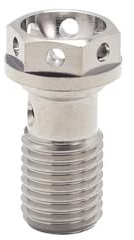 EKHNMTCM Boulon Banjo de moto en titane M10, vis de tuyau de frein, étrier de mamelon de purge, vis de vidange d'huile, fixation de ligne d'embrayage à trou unique(Titanium)