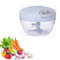 Mini Manual Food Processor Vegetable Chopper, Easy to Clean, Hand Pull String Garlic Mincer Onion Cutter, Portable, for Ginger, Fruits, Herbs, 500ML(Blue,13 * 9.5cm)