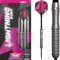 BULL'S Lightning 80% Pink Steeldart - 22g | Gebogenes Barrel mit Ring Grip für konsistente Würfe