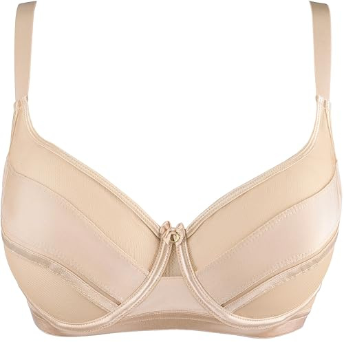 Axami Bügel BH mit Tüllkörbchen und Satinstreifen in Rosa 90E