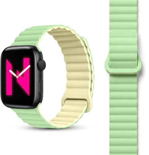 NALIA Core Magnet Armband für Apple Watch SE & 38/40/41/42mm, Zitronenwald | 38mm/40/41/42 Serie 10