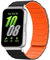 Hinnwer Bracelet Compatible avec Samsung Galaxy Fit 3 pour Homme Femme, Bracelet Boucle Magnétique Silicone Sport pour Samsung Galaxy Fit 3 Noir Orange