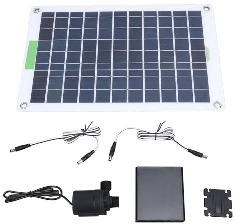 Bomba solar de agua Profesional Monocristalina Silicon 100W Panel solar de 16.4 pies Caja de almacenamiento de energía de elevación Bajo ruido Correr para la piscina de jardín