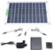Bomba solar de agua Profesional Monocristalina Silicon 100W Panel solar de 16.4 pies Caja de almacenamiento de energía de elevación Bajo ruido Correr para la piscina de jardín
