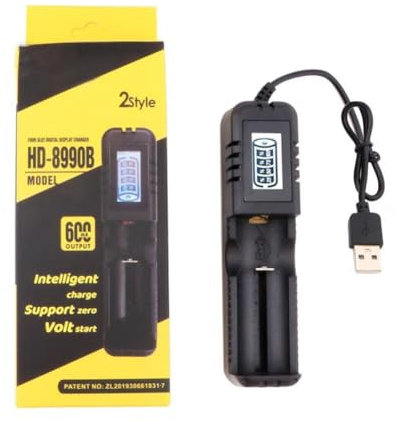 Universal USB Smart Single Slot Charger Lithium Charger Bank Toy Flashlight 4.2V Power 26650