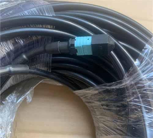 VJSUWI 12 Kerne Gepanzertes Patchkabel MPO OM3 TPU MTP 40m-120m 80m 50m 100m 12C Typ A MM 12 Fasern Glasfaser-Jumper im Freien(120m Female-Female)