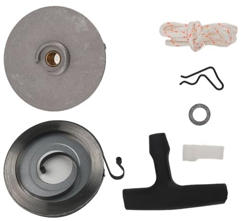Chainsaw Recoil Starter Repair Kit for TS350 038 041 MS380 MS381 - Easy Install Durable Pull Starter Assembly with Cord, Spring & Pulley
