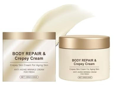 Body Repair Crepey Cream gegen Falten, Straffende Body Lotion mit Hyaluron & Sheabutter für reife Haut, intensive Feuchtigkeitspflege zur Glättung, Ideal nach dem Duschen (1PC, 100g)