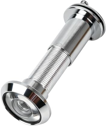 Judas De Porte Avec Lentille Grand Angle 200°, Cache De Protection Et Finition En Acier Inoxydable, Montage Facile Portes 35-60 mm, Visibilité Claire, Sécurité, Robustesse, Œil De Porte Pratique
