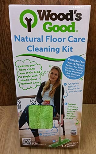 WOODS GOOD Natural Floor Care Cleaning Kit for Oiled, Waxed & Lacquered Wood Floors Plus Laminate & Karndean Vinyl Floors