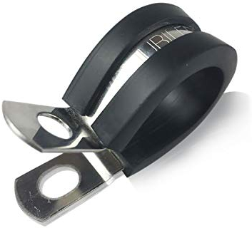 5X Jubilee® P-Clip Abrazadera con Caucho, Abrazadera de Tubo de retención, Acero Inoxidable SS304 de Grado Marino, 40 mm.