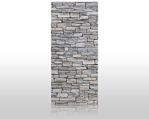 wandmotiv24 Duschrückwand Grober Stein Grau 90 x 200cm (B x H) - Acrylglas 4mm M0311