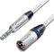 Male XLR to ¼ TRS Jack Lead. Balanced Van Damme Mic Cable. Short 10m 6m 3m 20m (1.5m, White)