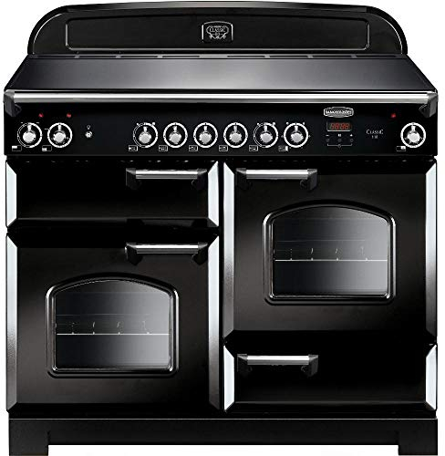 Rangemaster Classic CLA110ECBL/C 110cm Electric Range Cooker with Ceramic Hob - Black/Chrome - A/A Rated