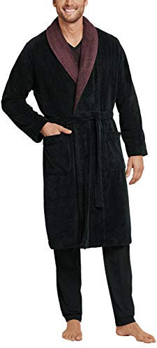 Schiesser Bademantel Baignoire, Noir (000), 52 Homme