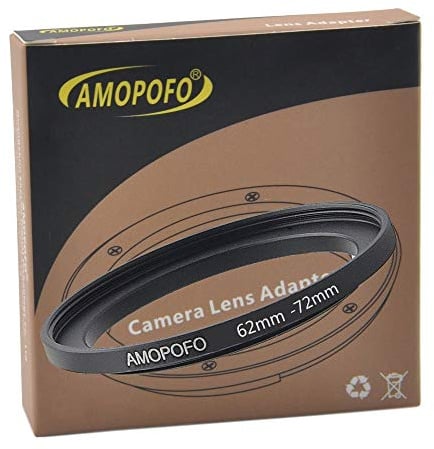 62mm to 72mm Camera Filters Ring/62-72mm Camera Lens adapter (62mm to 72mm Step Up Ringor Accessory),Compatible with All 62mm Camera Lenses & 72mm UV CPL Filter Accessory