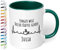 Personalisierte Kaffeetasse Finger weg Dieser Kaffee gehört Wunschname - lustige Tasse - spülmaschinenfest - tolle Geschenkidee zu Weihnachten, Geburtstag, innen dunkelgrün