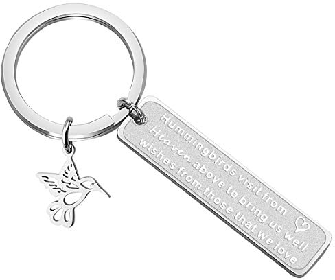 HOLLP Kolibri Schlüsselanhänger Kostenloser Vogel Schmuck Kolibri Liebhaber Schlüsselanhänger Geschenk für meine Liebe Wünsche Schmuck Hoffnung Geschenk, Carving Schlüsselanhänger, 5