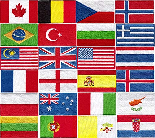 Parche con bandera bordada para coser o planchar (Italia simple)