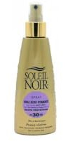 Soleil Noir - Trockenöl, mit Vitaminen SPF30, hoher Sonnenschutz UVA und UVB, helle Haut, Vitamine und edle Öle – Französisches Produkt – Pumpenflasche, 150 ml