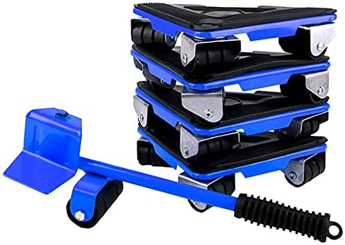 Aocet Möbeltransportrollen, Möbelheber und Möbelroller - Möbel Transportroller, Einfaches und Sicheres Verschieben von Bett, Sofa, Waschmaschine, Kühlschrank, Max. 500kg, Blau
