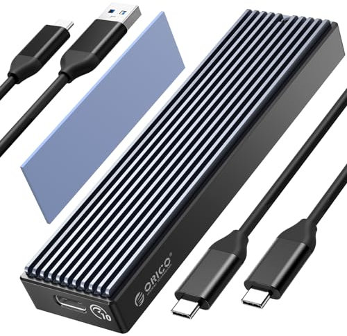 ORICO M.2 NVMe SSD Enclosure, USB 3.1 Gen 2 (10 Gbps) PCIe External Adapter NVMe Case for 2230/2242/2260/2280 M.2 SSD up to 8TB, UASP Supported - M2PV