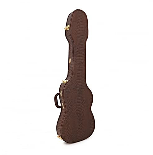 gear4music Custodia rigida per basso elettrico - chiudibile a chiave, foderata in peluche e imbottita