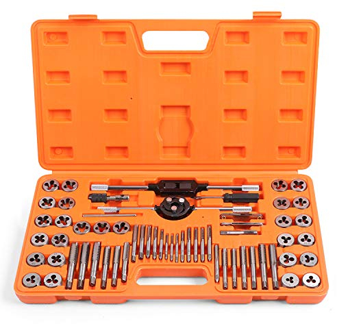 BRIMIX 60 PCS JUEGO DE MACHOS Y TERRAJAS, TROQUELES PARA ROSCAR, HERRAMIENTA PARA HACER ROSCA EN GRIFOS, MOTORES, TUERCAS