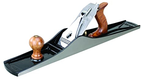 Groz No. 6 Fore Plane, 18 Cast Iron Sole with 2-3/8 (60mm) Spring Steel Blade, Adjustable Frog, Hardwood Handle for Flattening Wide Panels and Bench Tops (39703)