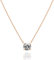 PAVOI 14K Gold VERMEIL Cubic Zirconia Crystal Solitaire 1.5 Carat (7.3mm) CZ Dainty Choker Necklace | Rose Gold Necklaces for Women