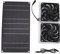 Kit de Ventilateur de Panneau Solaire, 100 W 12 V IP67 étanche à énergie Solaire Double Ventilateur, Ventilateur D'échappement Solaire pour Poulaillers, Serre, Abri, Maisons pour Animaux de Compagnie