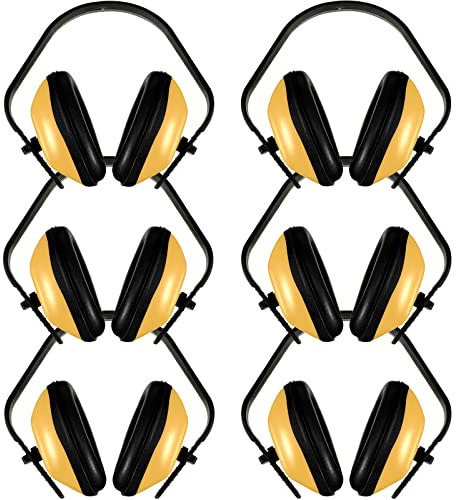 Maitys 6 Pcs Soundproof Earmuffs Hearing Protection, Yellow
