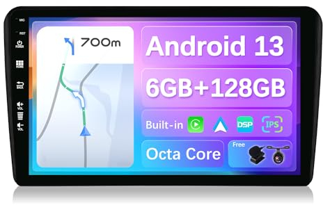 JOYX - [6G+128G] - Android 14 Autoradio Passt für Audi A3 8P (2003-2012) / S3 8P / RS3 - Kabellos Carplay/Android Auto - Kamera & MIC - IPS 9 Zoll - 2 Din 8Core - DSP SWC WiFi DAB Fast-boot 360-Kamera