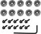 10 PièCes SéRies Guide des Roulements à Billes MontéS sur le Dessus des Bits de Routeur pour le Kit D'Accessoires de Remplacement de RéParation de Roulements de Bits de Routeur
