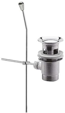 Basin Sink Pop-Up Waste Plug Push Pull Rod Lever Kit Bathroom Chrome Finish