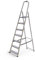 Dura Trittleiter, 7 Stufen, faltbar, leicht, aus Aluminium, Höhe Plattform 140 cm, rutschfeste Füße, Belastung 150 kg, 5 Jahre Garantie Hoström