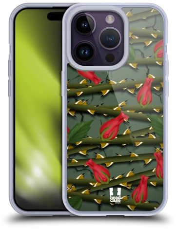 Head Case Designs Écarlate Roses Coque en Gel [Protection de Qualité Militaire] Compatible avec Apple iPhone 14 Pro Et Compatible avec MagSafe