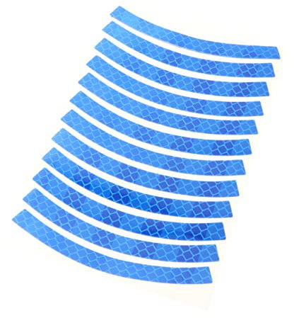 TOYANDONA 12 Pezzi Nastro Per Ruote Adesivi Riflettenti Per Biciclette Adesivi Fluorescenti Per Bici Riflettori Del Volante Sicurezza?riflettente?adesivo? Bambino Riflettore Accessori