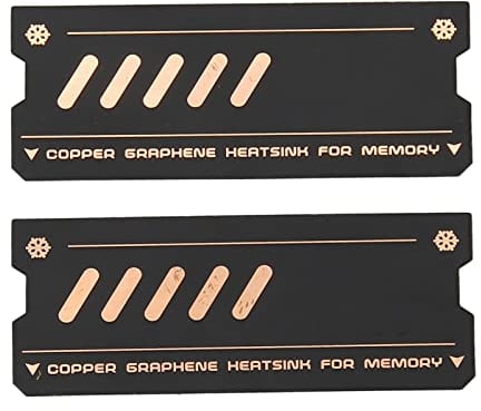 Cuifati 2pcs DDR5/DDR4 Ram Cooling Heatsink Graphene Fast Conduction Stable Durable Copper Heat Sink for DDR4 DDR5 Laptop Memory