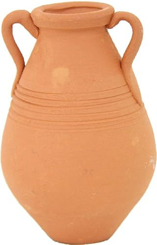 FADEDA Terracotta Amphore/Höhe:6 cm/handbemalt/detailgetreue Krippen Figuren - Weihnachten Tisch Dekoration Krippe Zubehör