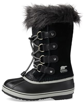 Sorel Joan Of Arctic Boot WP, Stivali da Neve Invernali, Unisex - Bambini e ragazzi, Black/Dove 2024, 32 EU