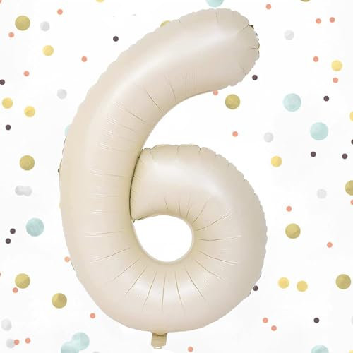 WOIRROIP Salbeigrün Luftballon 6,Zahlen Luftballon Salbeigrün, 40 Zoll Folienballon Olivgrün Zahlenballon 6 Helium Ballon, Luftballon 6. Geburtstag für 6 Jahre Geburtstagsdeko Kinder, Junge, Mädchen