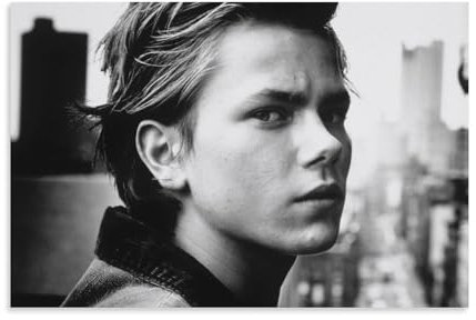 YBRAVO River Phoenix Black White Art Poster Dekorative Malerei Leinwand Wandkunst Wohnzimmer Poster Schlafzimmer Malerei,Wandkunst Bilddruck Moderne Familienzimmer Dekor 08x12inch(20x30cm)