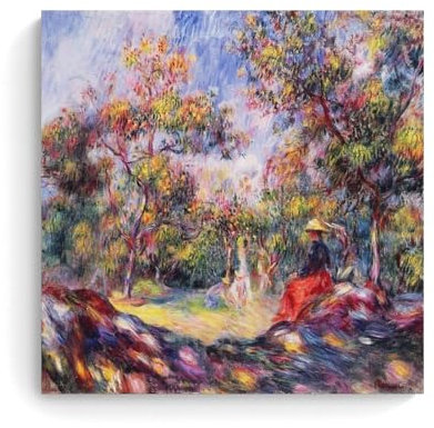 WurBu Pierre-Auguste Renoir Impressionismus Maler Werke Frau in einer Landschaft, gedruckte Poster, Wandkunst, Gemälde, Leinwand, Geschenk, Wohnzimmer-Drucke, Schlafzimmer, Dekoration, Kunstwerke, 40