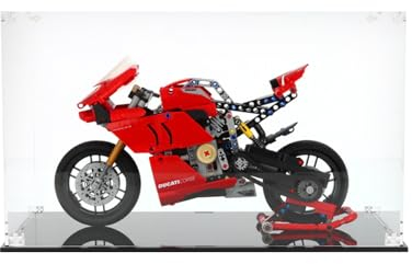 icuanuty Acryl Vitrine für Lego 42107 Technic Ducati Panigale V4 R Motorrad-Modell ,Staubdichte Lagerung Vitrine für Lego 42107, für Lego-Liebhaber (Nur Vitrine), Size:38x20x20 cm