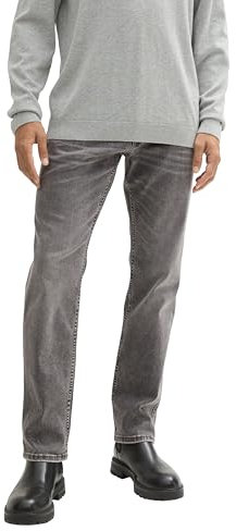 TOM TAILOR Herren Marvin Straight Jeans, 10219 - Used Mid Stone Grey Denim, 40/34