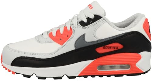 Nike Air Max 90 Gore-TEX Men's Shoes (FD5810-101,Summit White/Bright Crimson) Size 8
